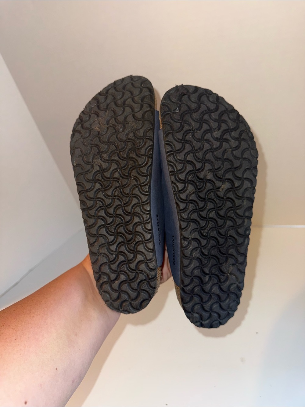 BIRKENSTOCK Classic Navy Suede Adjustable Double Strap Slide 34 - Picture 6 of 6